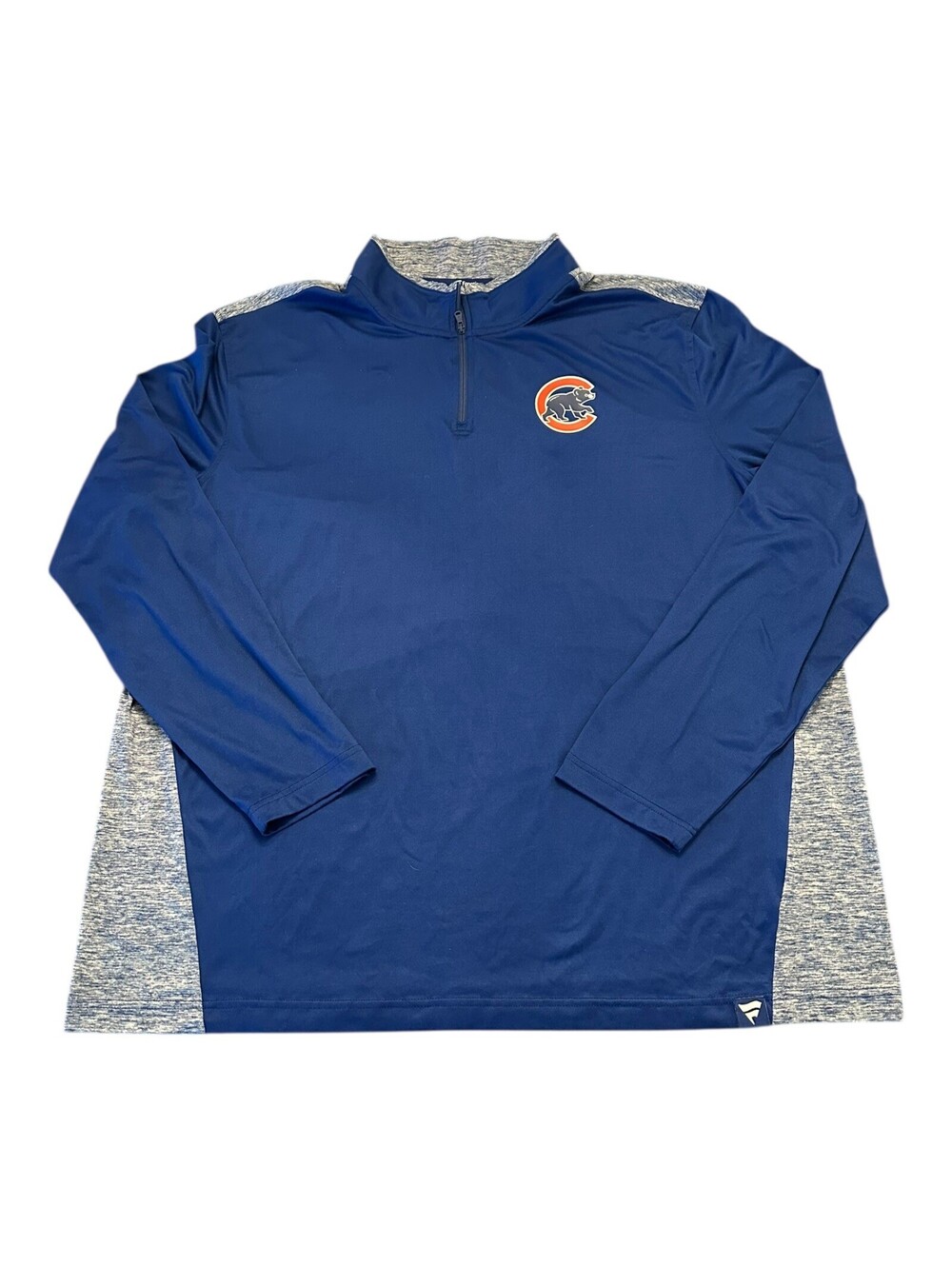 Chicago Cubs 1/4 Zip Pullover Top, Blue, Fanatics, Long Sleeve, Men’s Size XXL